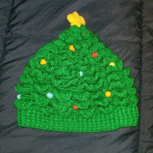 Adult Christmas Tree Knitted Beanie Day Lee